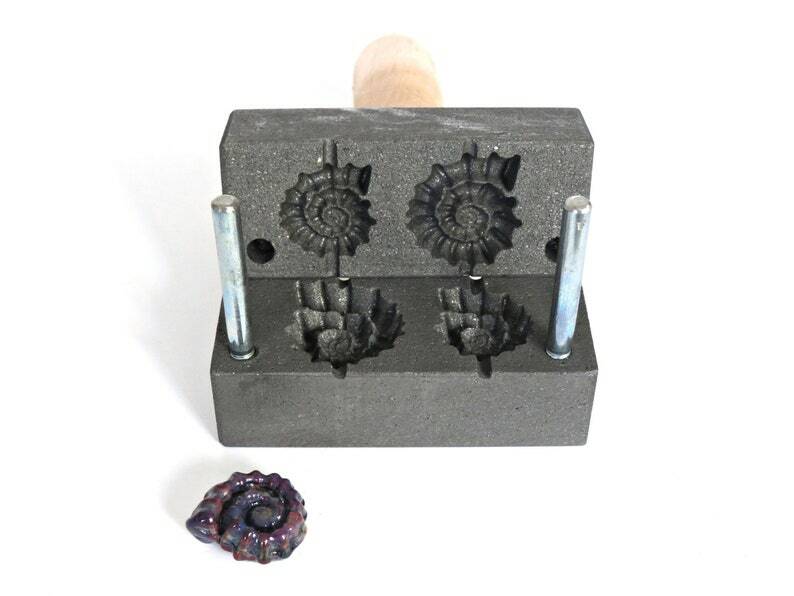 Graphite Press for Ammonite Shaped Lampwork Beads Making