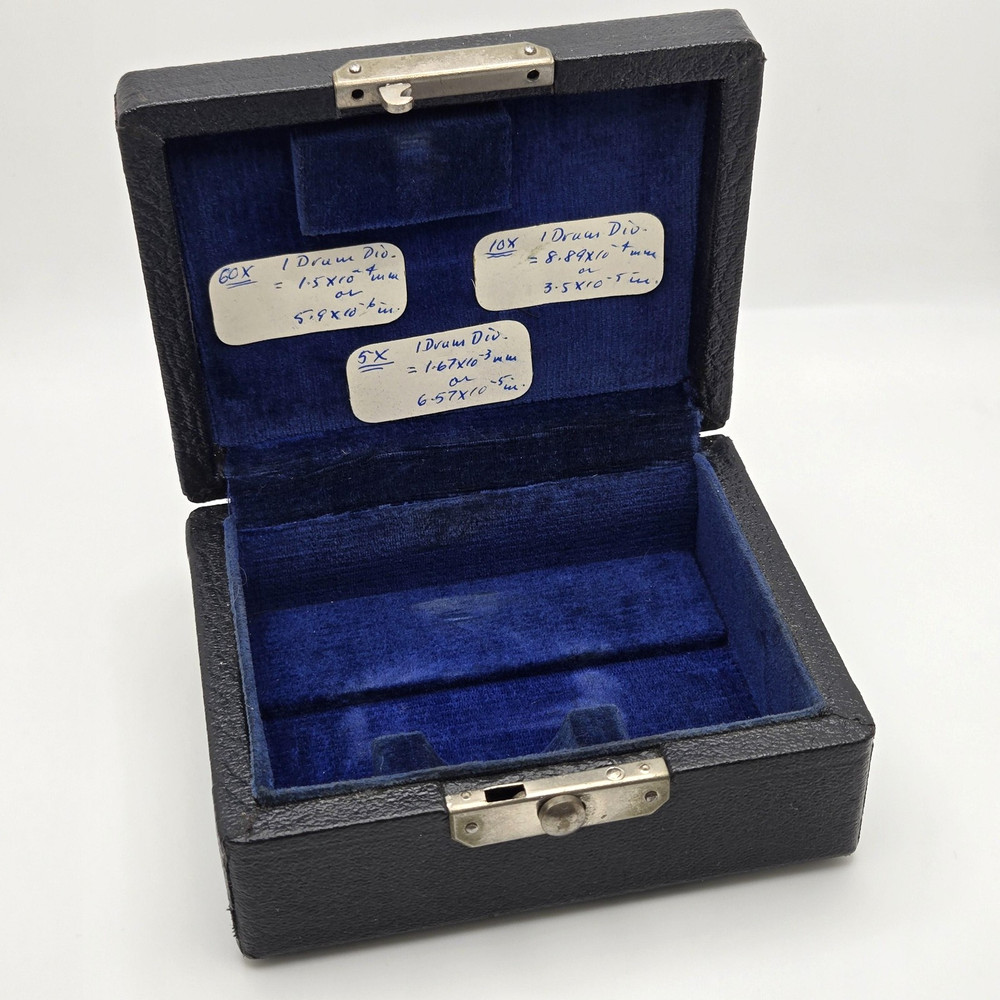 Vintage Bausch & Lomb Micrometer Ocular Eyepiece For Microscope Original Case