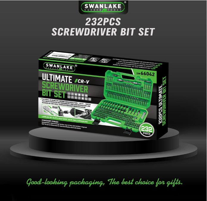 232PCS Ultimate Screwdriver Bit Set, Driver Bit Set Ratchet Wrench & Bits Holder