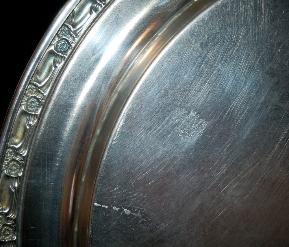 VINTAGE Silverplate Charger Large 12" by Oneida Beautiful Platter!
