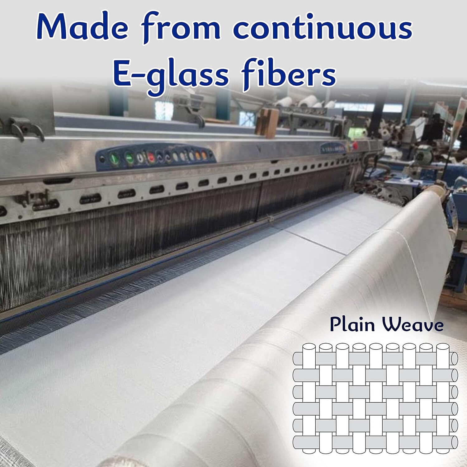 Fiberglass Cloth Woven Roving 50" X 12 Ft. / 4 Yd Pool Repair & Long for Boat