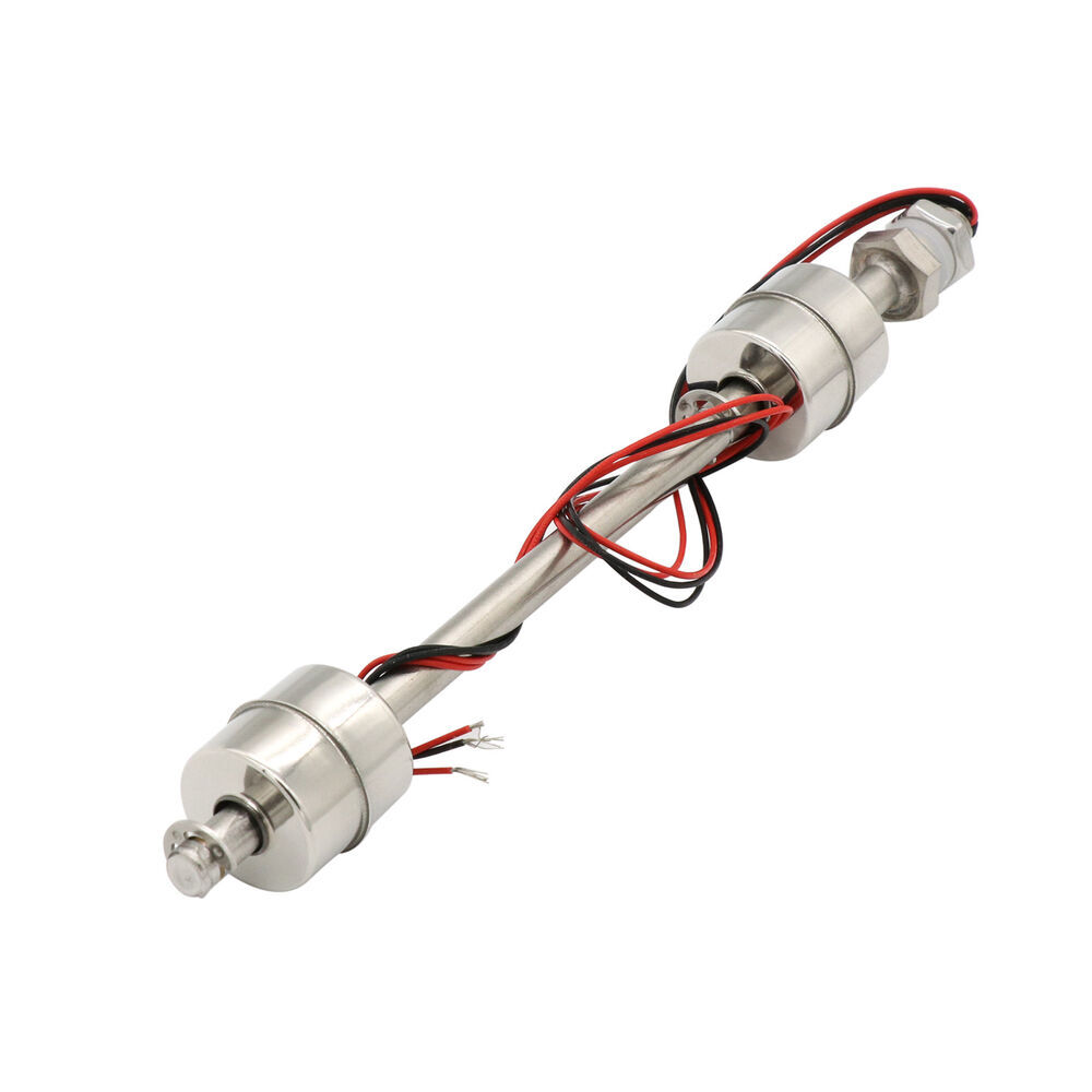 2PC Tank Pool Liquid Water Level Sensor Stainless Steel Double ball Float switch