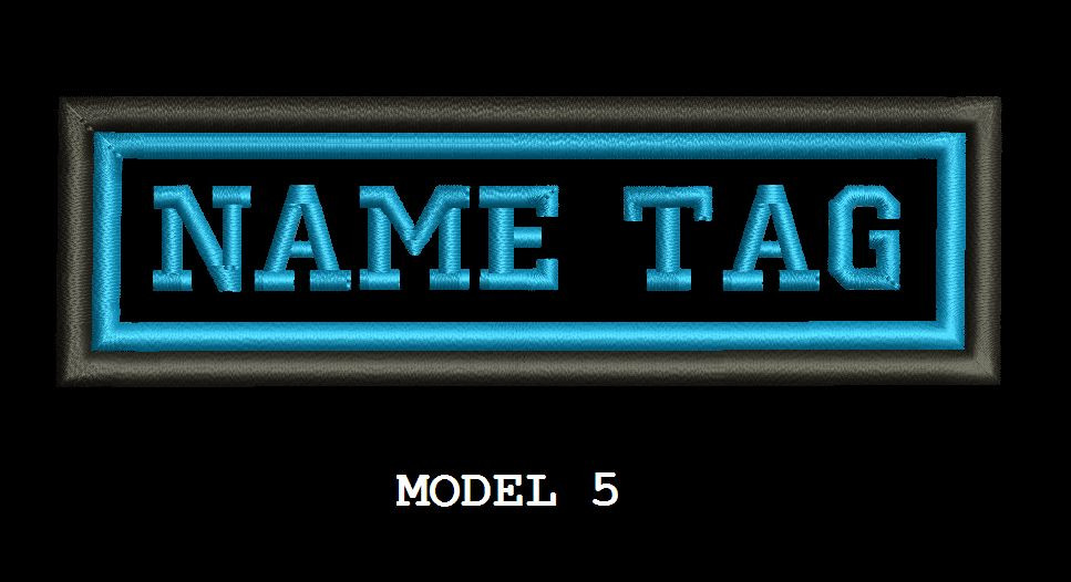 Custom Embroidered 4"x1" Name Patch Motorcycle Biker Iron on/sew on two frames