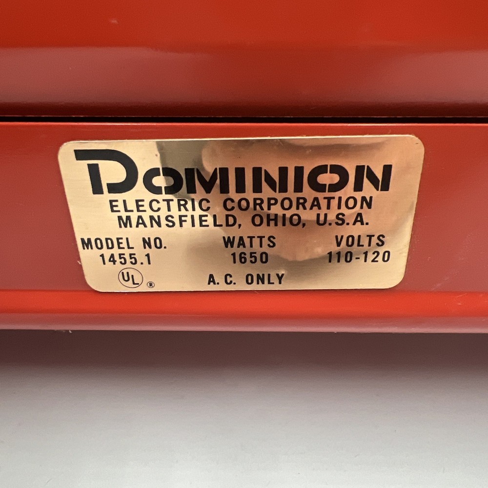 Mint 1966 Dominion Model 1455 Double Element Buffet Range