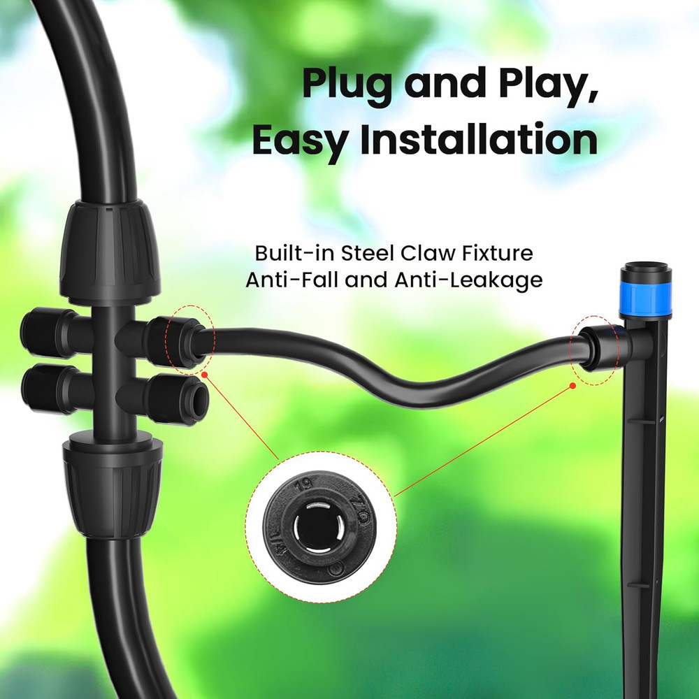 MIXC Drip Irrigation System,Quick Connector Garden Watering System Automatic Spr