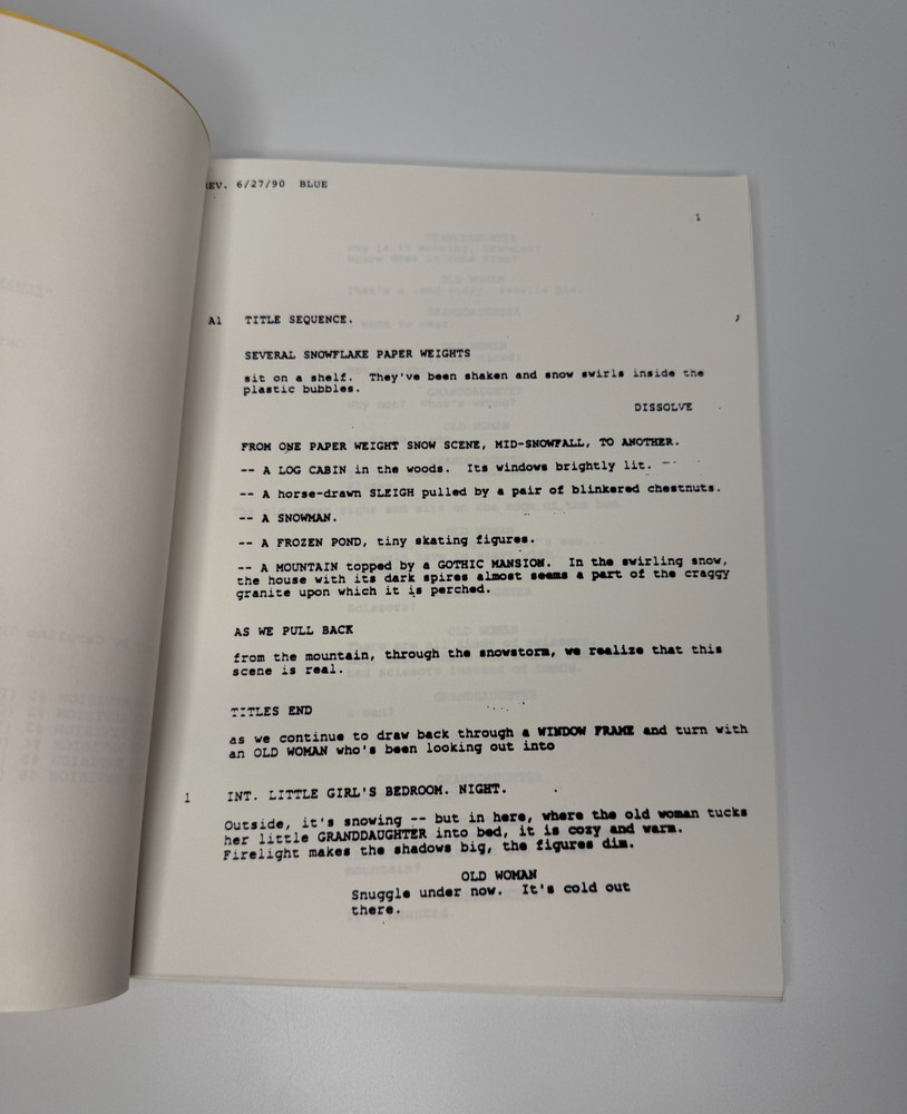Edward Scissorhands (1990) Original Screenplay Script – Revised First Draft