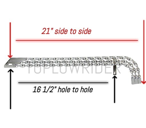 Bike 26 Triple Flat Twisted Spring Fork Bars Chrome.