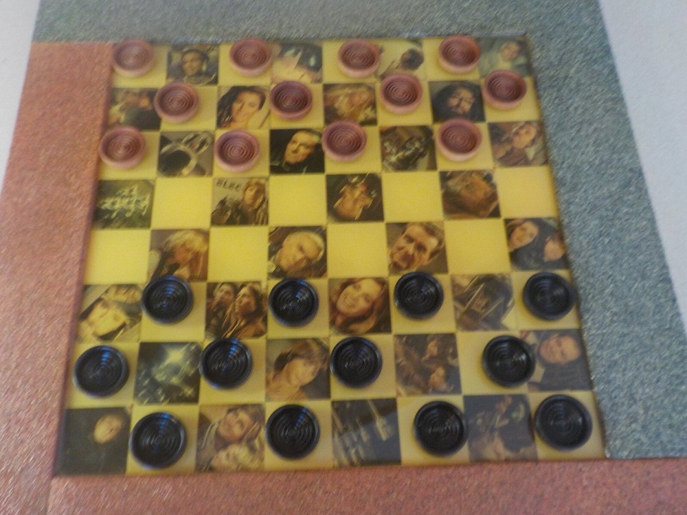 BATTLESTAR GALACTICA Custom Checker Chess Board