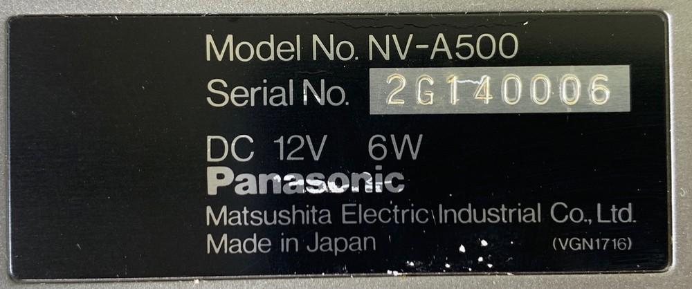 Panasonic NV-A500 Vintage Editing Controller
