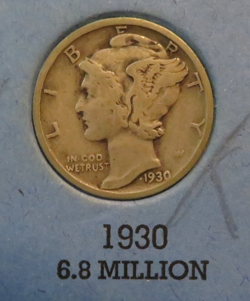 1930 Silver Mercury Dime 10c