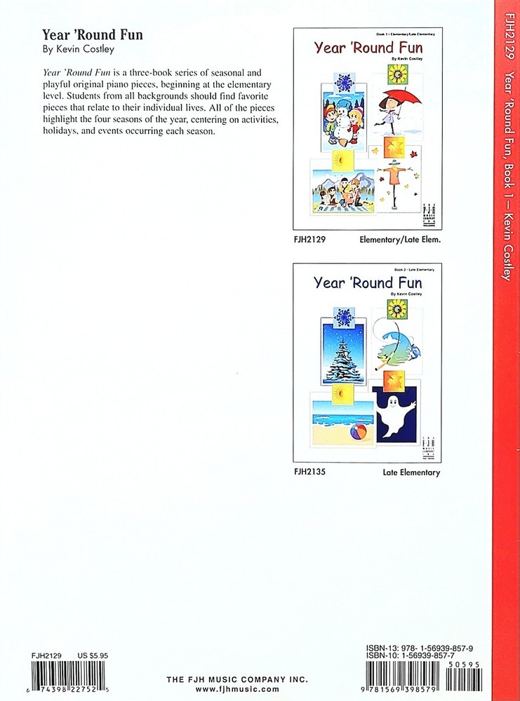 Year 'Round Fun - Book 1 - Elementary/Late Elementary Piano Book