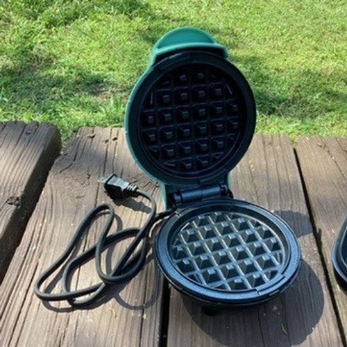 Dash Aqua Mini Waffle Maker and Griddle Set Aqua Teal