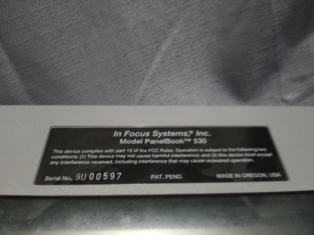 IN FOCUS SYSTEMS PANELBOOK 530