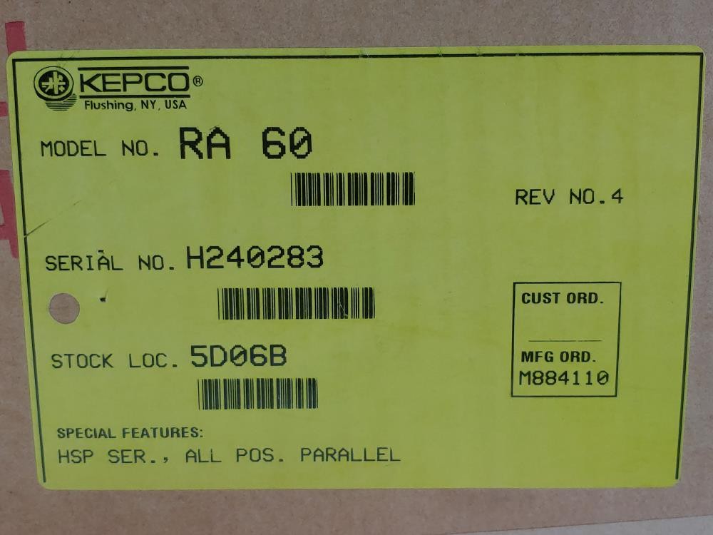 Kepco RA60 Rack Adapter