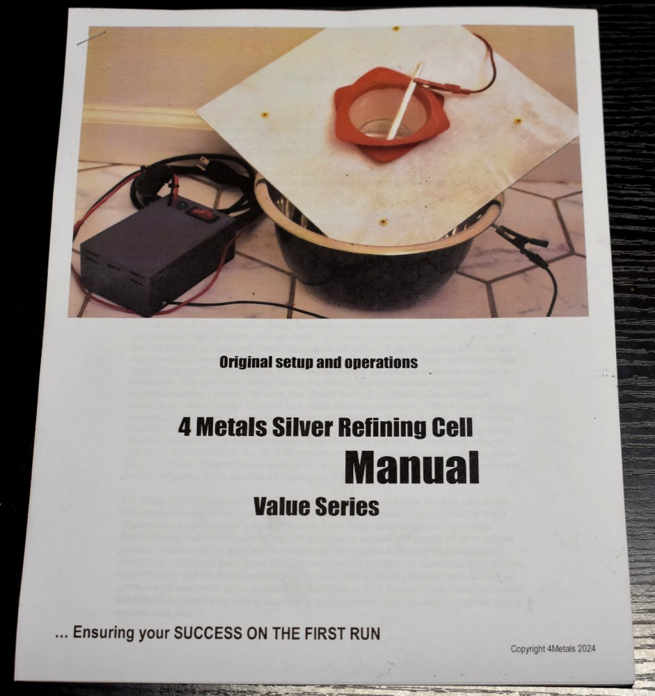 VALUE SILVER CELL electrolytic make scrap pure LOW COST complete REFINING TOOL