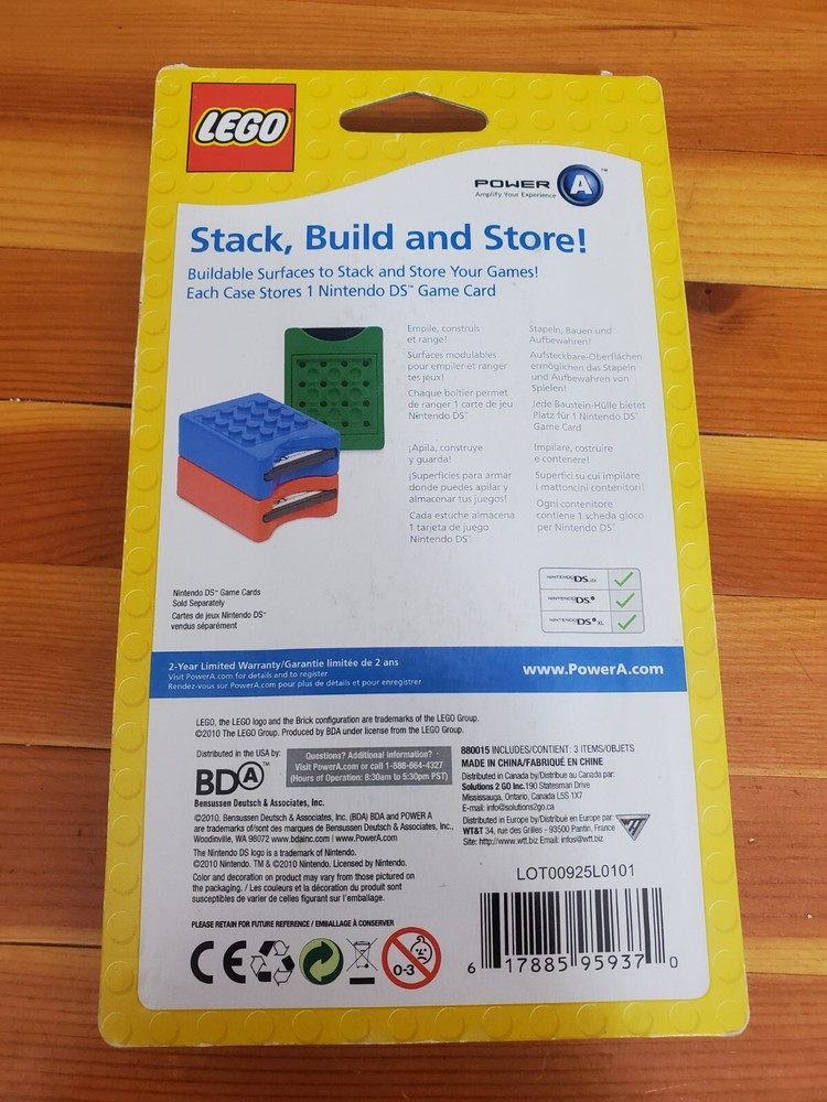 Nintendo DS Lego Brick Game case New package Stack, Build, Store.