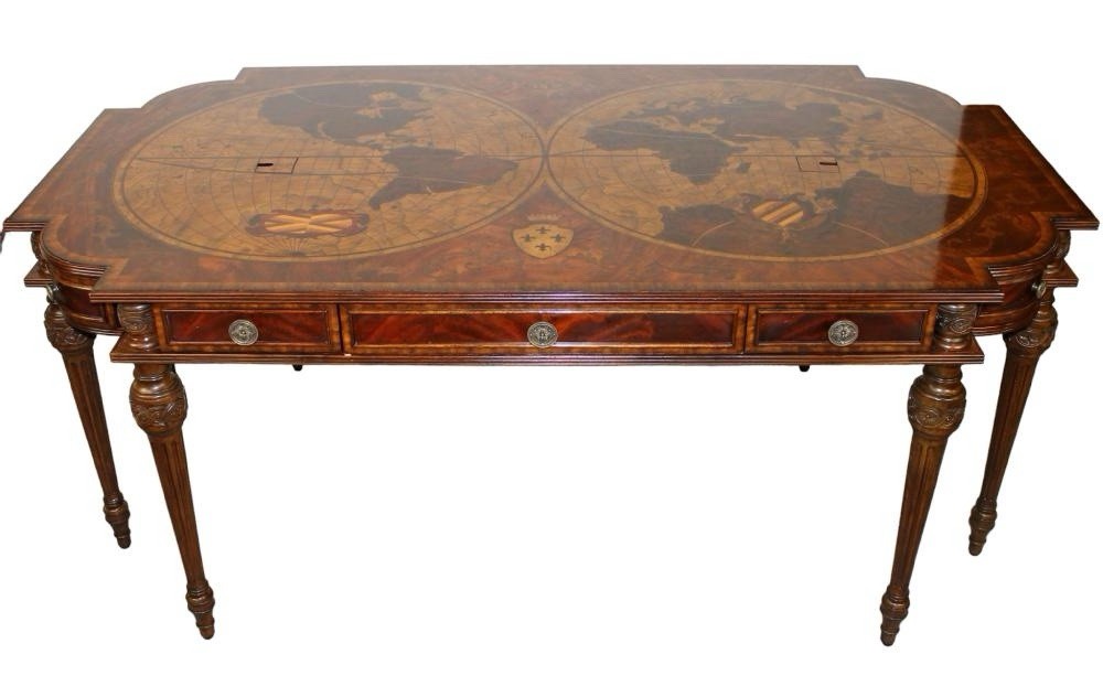 World Map 8 Legged Mainland- Smith Writing Desk