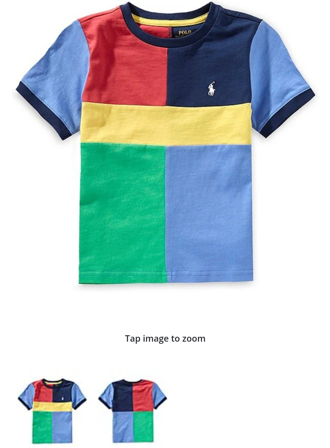 Polo Ralph Lauren Boys short sleeve t-shirt Pony Logo Size M L XL Colorblock