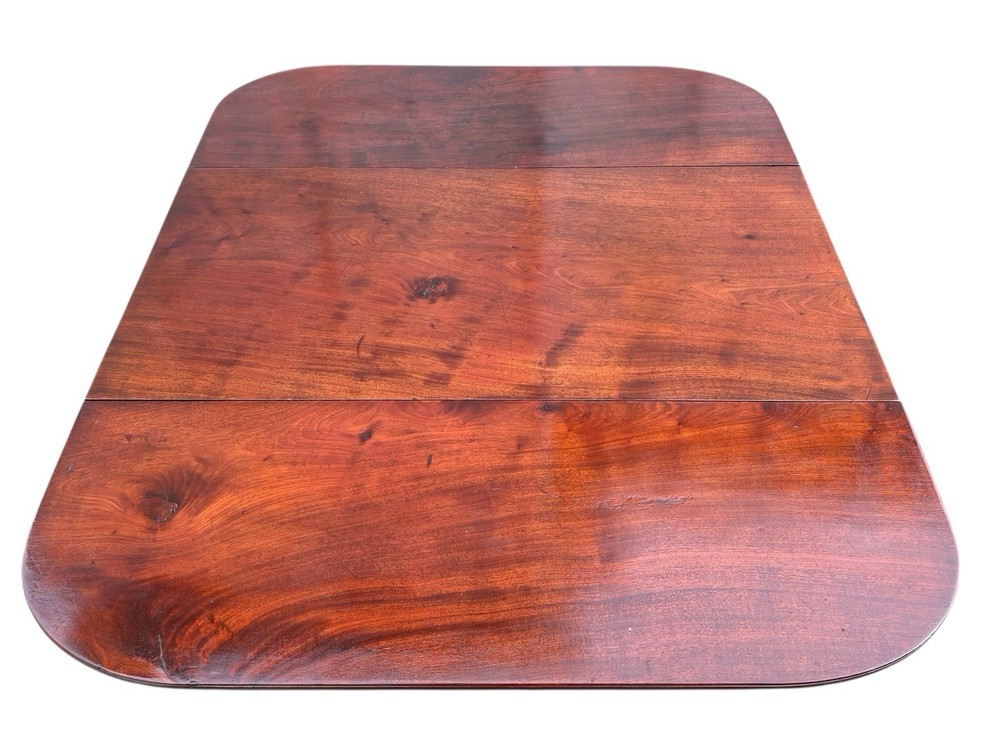 Antique Boston Mahogany Classical Drop Leaf Dining Table