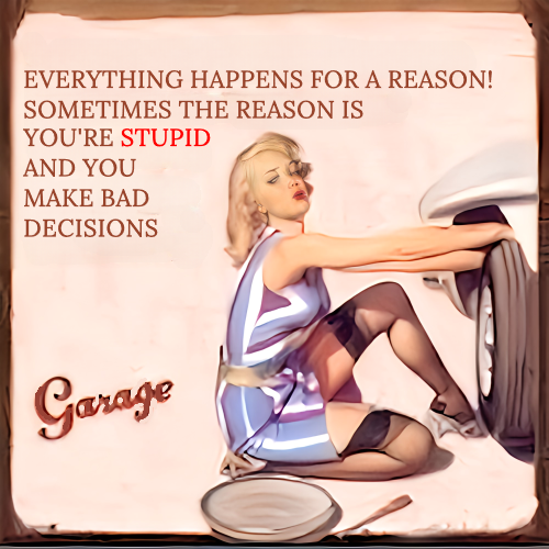 Everything Happens For A Reason Sometimes You're Stupid Make Bad Decision-MAGNET