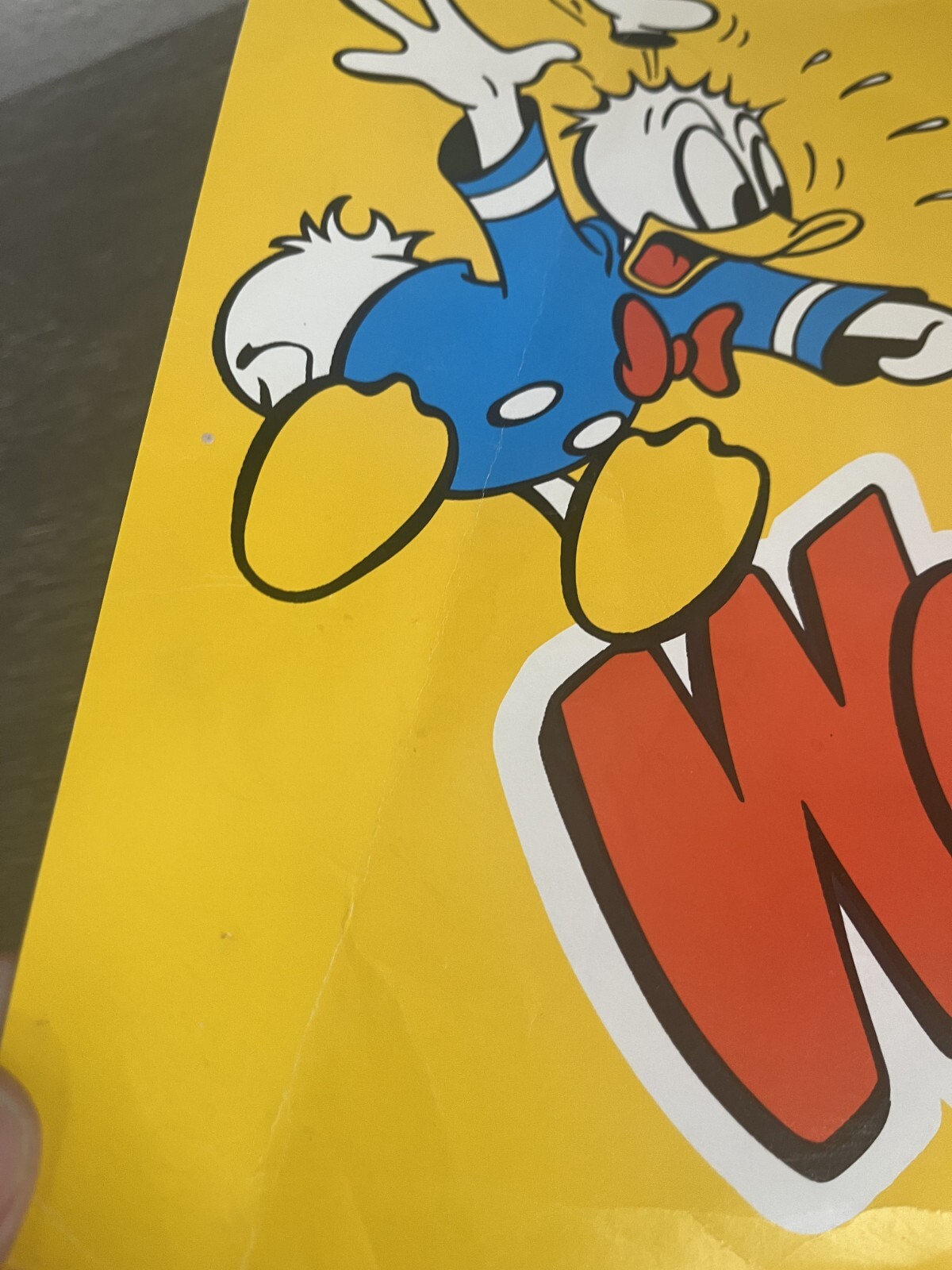 Vintage 1987 Disneyland Disney World Wet Paint Donald Duck Sign Disney Prop