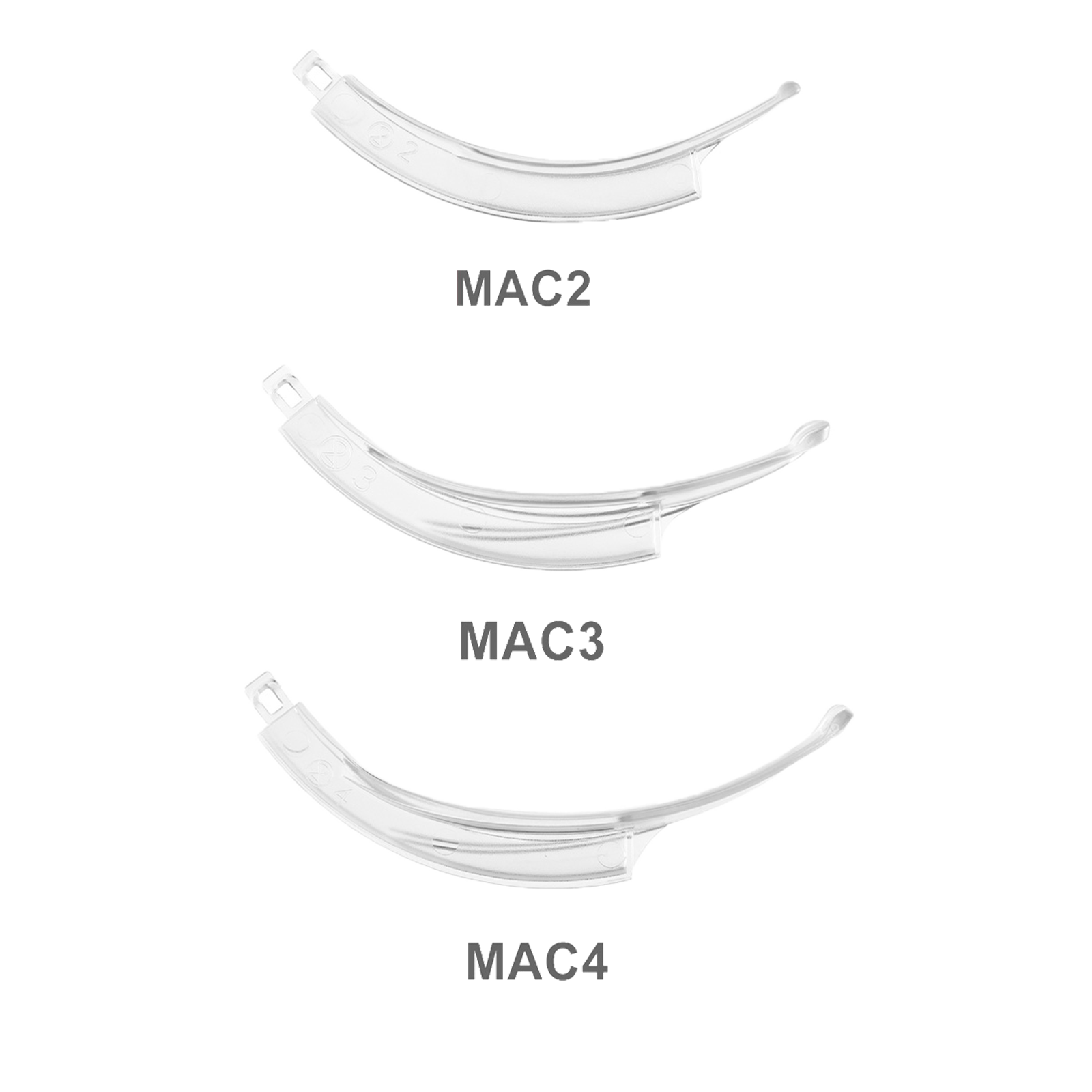 (US delivery)Vide Laryngoscope Disposable Blade MAC2/3/4 optioinal (10pc/Box)