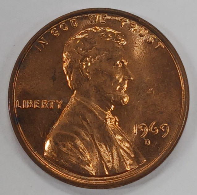 1969-D Lincoln Cent BU Red Uncirculated