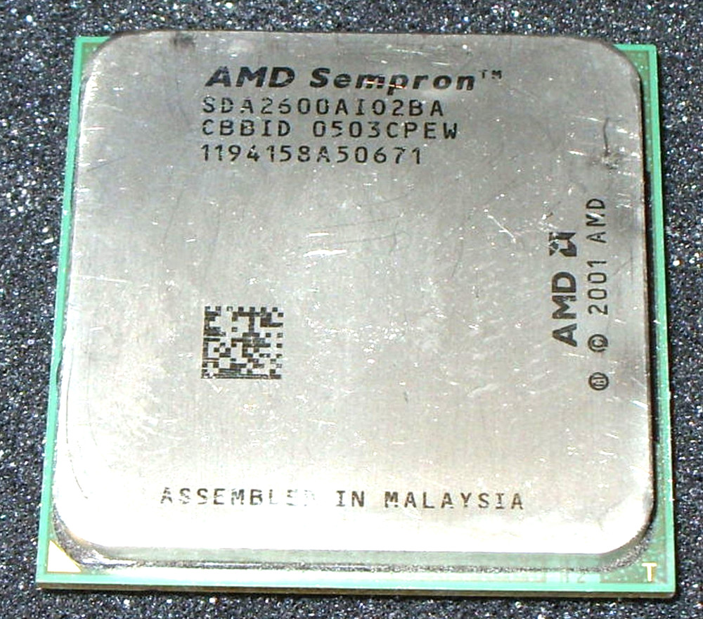 AMD SEMPRON 2600+  1.6 GHZ  PROCESSOR, SDA2600AIO2BA,  SOCKET 754, US SELLER