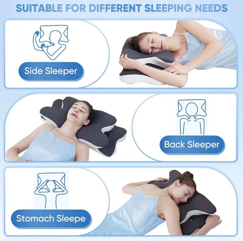 Ergonomic Contour Memory Foam Pillow