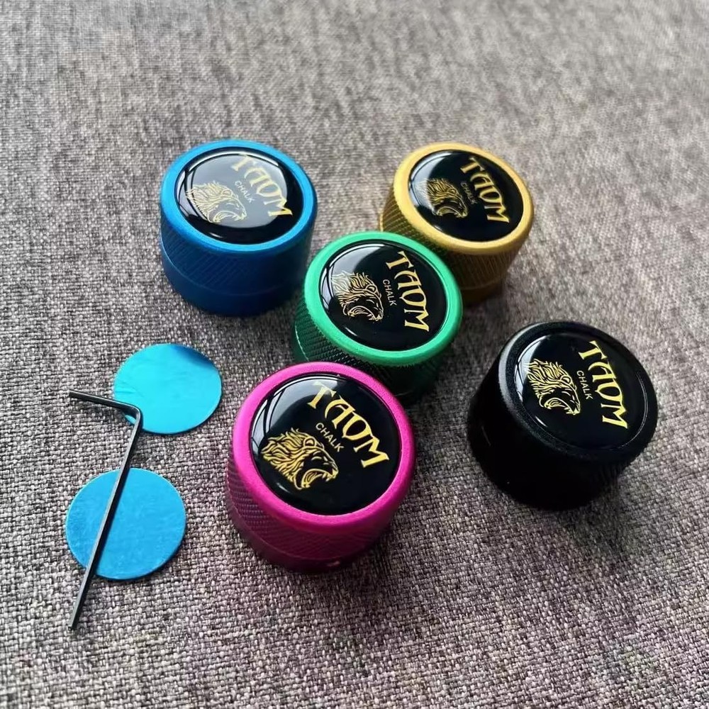 TAOM Pool Chalk Holder Round Shaped Practical Tool Billiards Pink holder