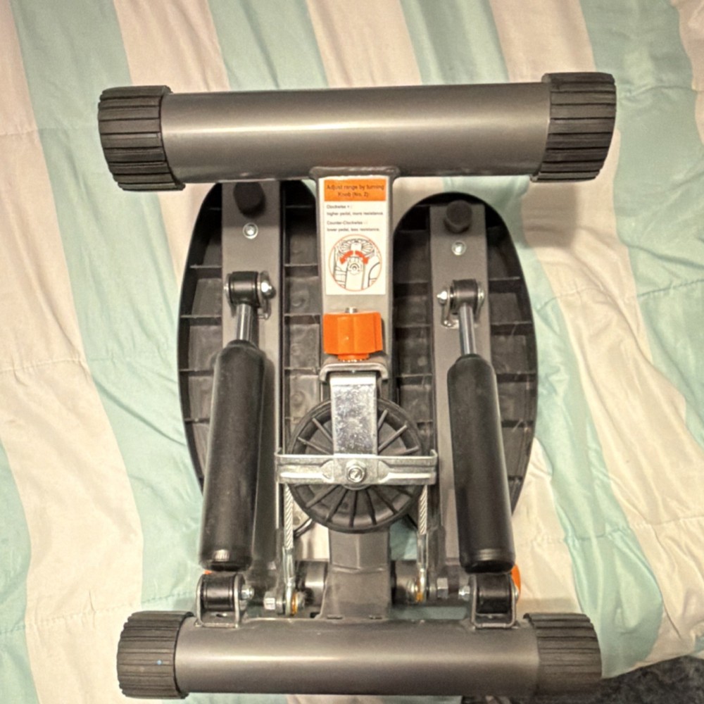 Niceday Mini Stepper with Resistance Bands, Step Counter, Black/Gray