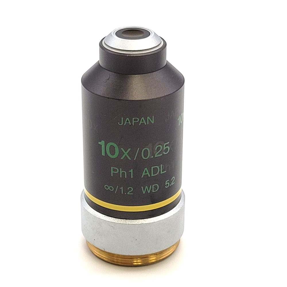 Nikon Microscope Objective 10x Ph1 ADL ∞/1.2 Phase Contrast