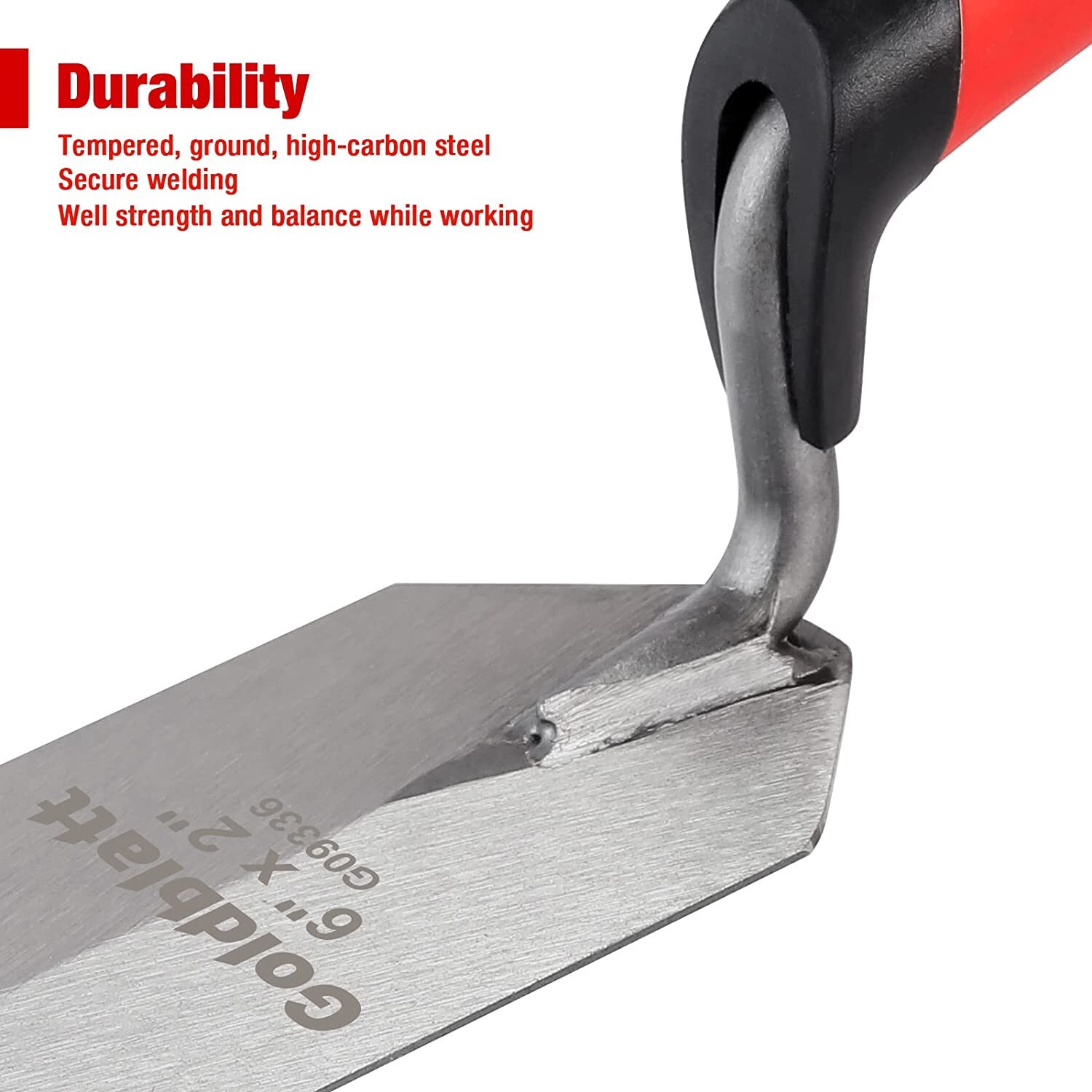 Goldblatt 2PIECES Industries Margin Trowel Set 6"X2" 5"X2" Masonry Flooring Tool