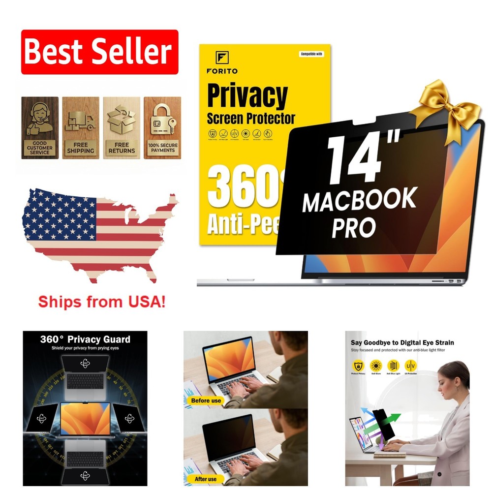 Touch Sensitive Privacy Screen Shield for MacBook Pro 14" - Maximum Protection