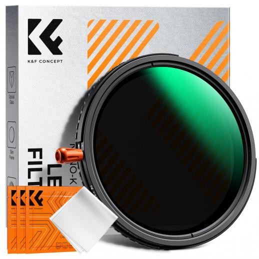 K&F CONCEPT 3 in1 Variable ND2-32 & Black Diffusion Mist Effect 1/4 & CPL Filter