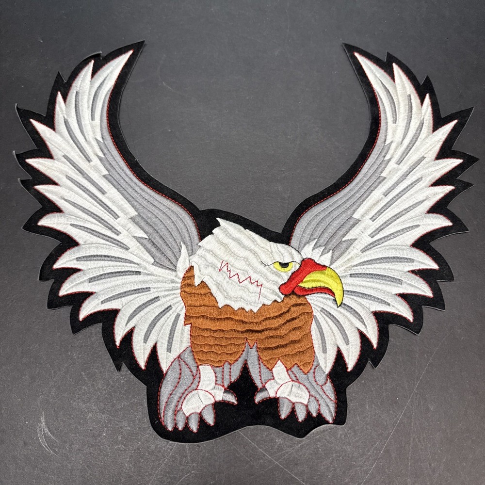 Large Bald Eagle Patch Embroidered Approx 12”x14”