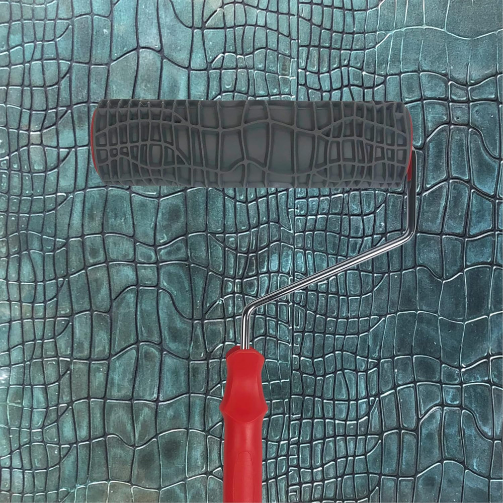 10'' Patterned Paint Roller for Wall Decoration Classic Brick Embossing Texture