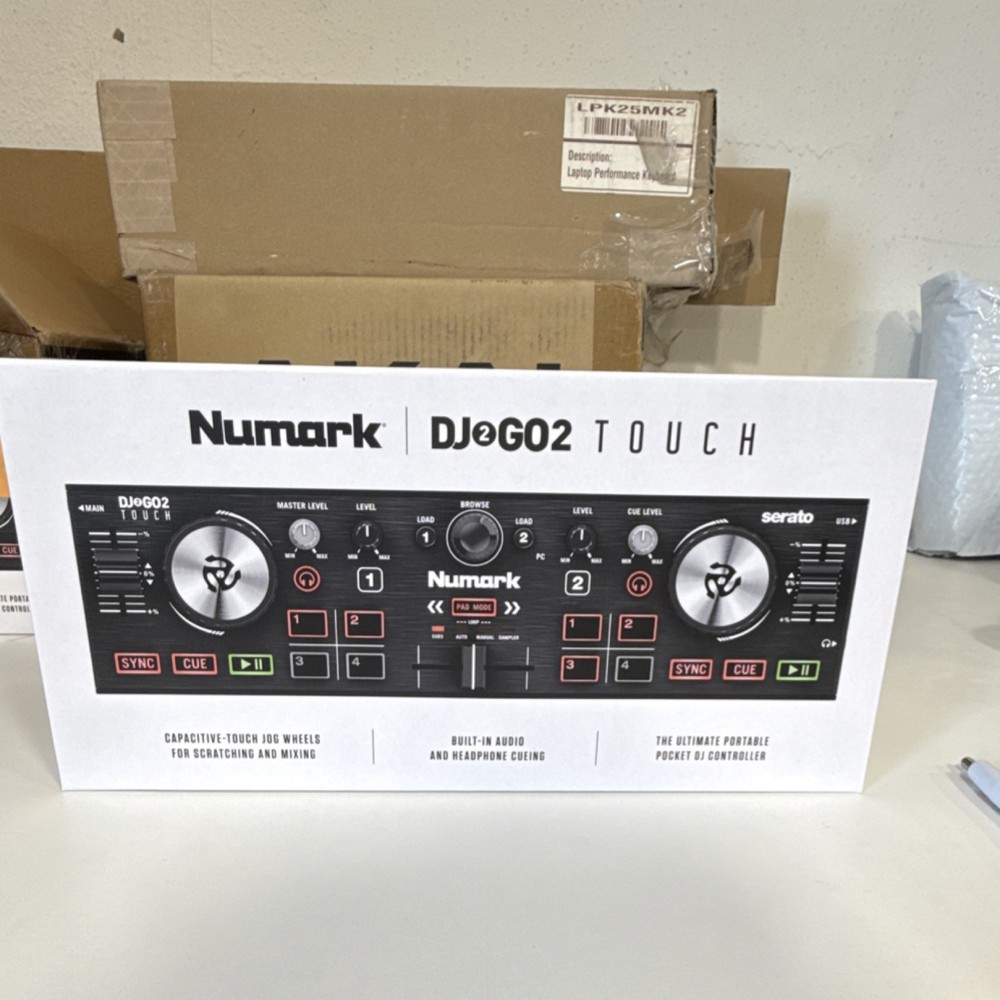 Numark DJ2GO2 Touch Portable Double Deck Controller Touch Jog Wheels Audio