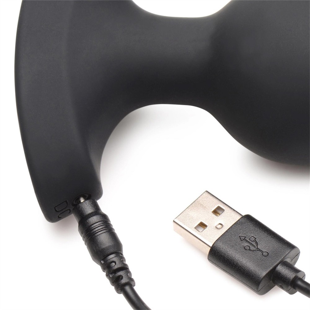 Vibrating Butt Plug with Laser Light, Large Anal Vibrator with Remote Control