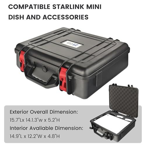 Hard Case for Starlink Mini,with Dual Layer Customizable Starlink Mini Case