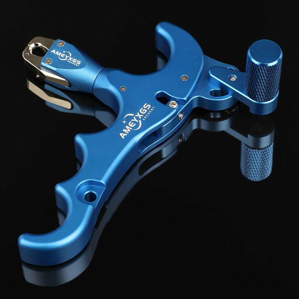 Compound Bow Release Aids 4 Finger Thumb Trigger Metal D Loop Archery Shooting
