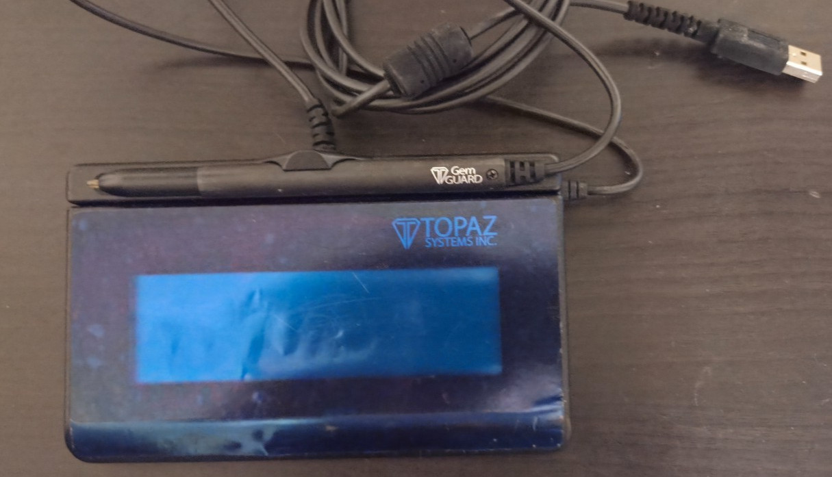 Topaz Systems T-LBK462-BSB-R SignatureGem 1x5 Backlit Signature Pad