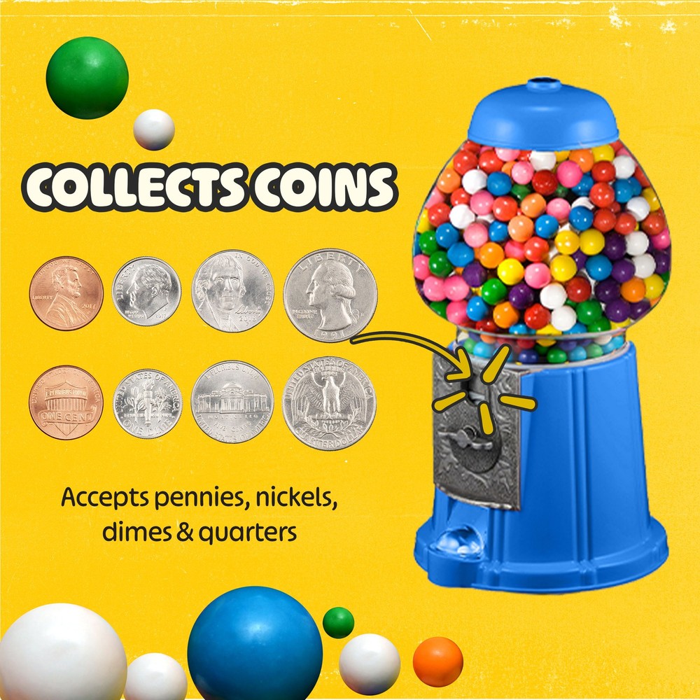 15” Gumball Machine Bubble Gum Machine Candy Dispenser Vending Machine