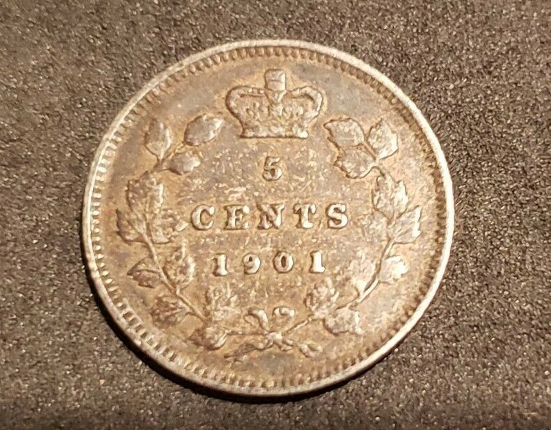 1901 Canada Silver Five Cents