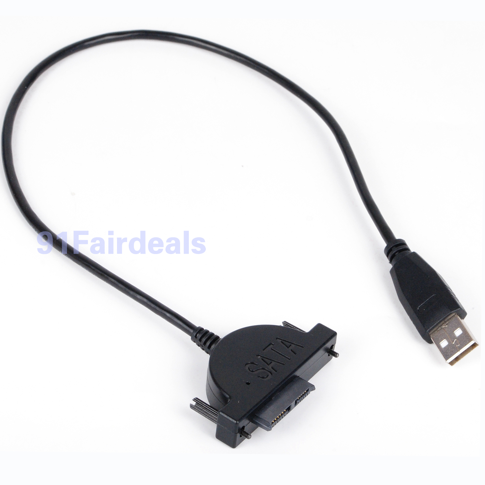 USB 2.0 to Mini SATA 7+6 13Pin Adapter Cable for Laptop CD/DVD ROM Drive