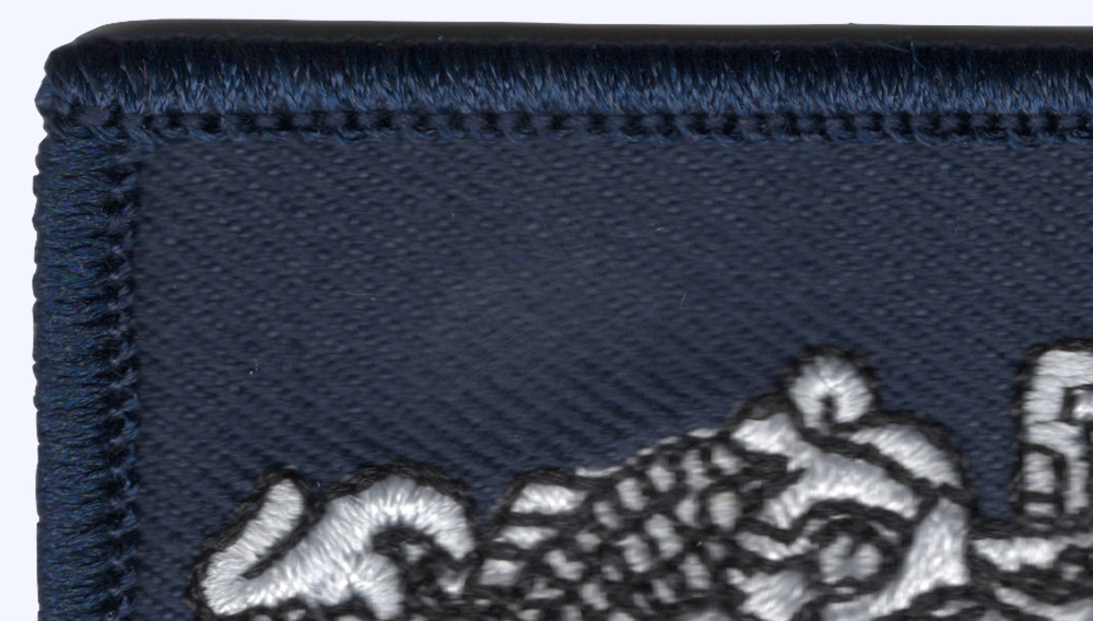 Silver Dolphins Rectangle Small Patch