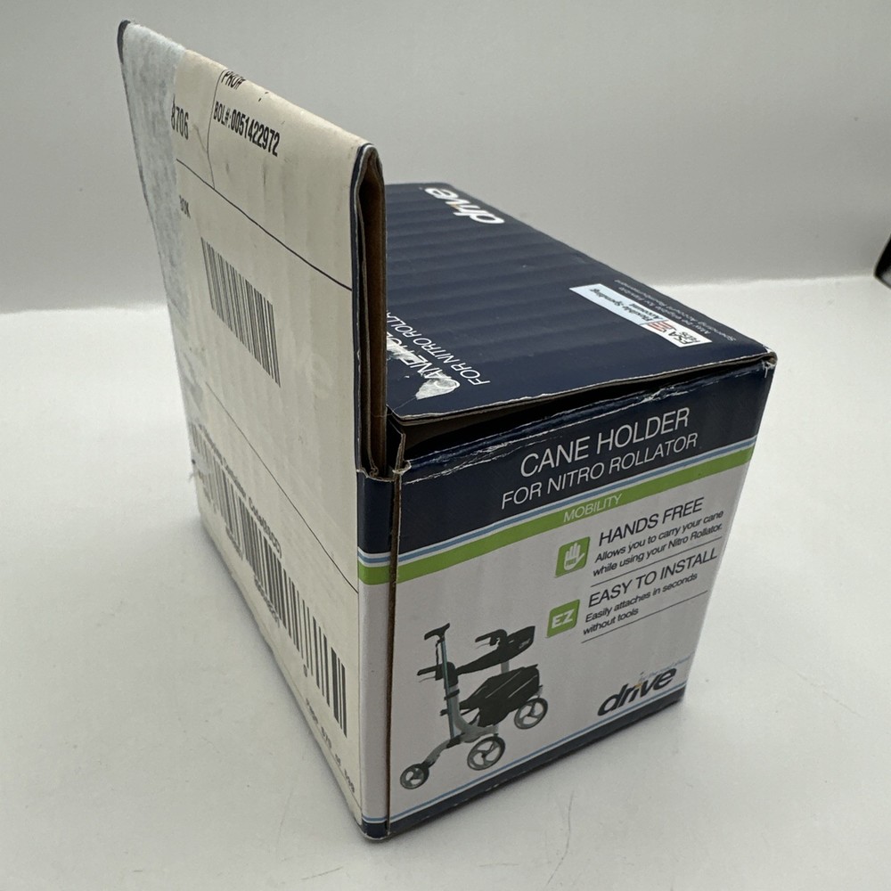 Drive Medical Nitro Rollator Cane Holder Attachment Mobility Walker Accessory