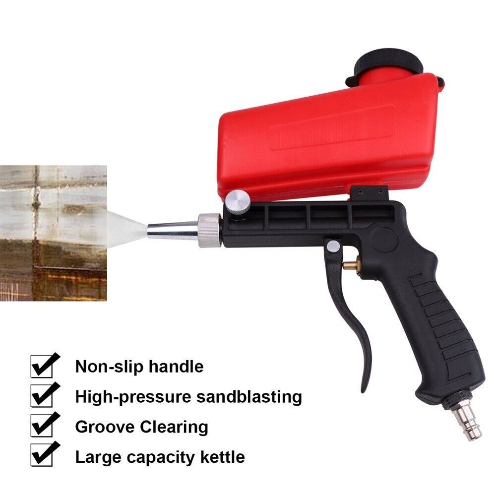 NEW Portable Handheld Air Compressor Speed Sand Gun Blaster Sand Blasting 1/4 in