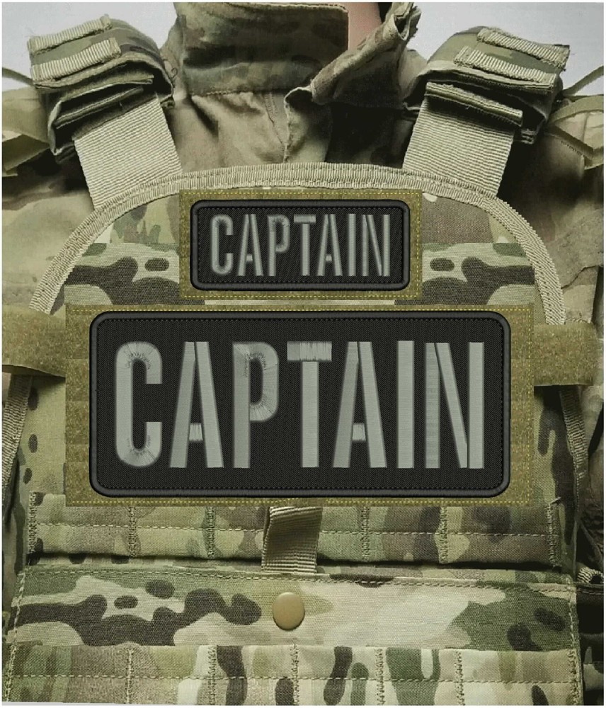 CHAPLAIN embroidery patches 4X10 2X5 hook grey