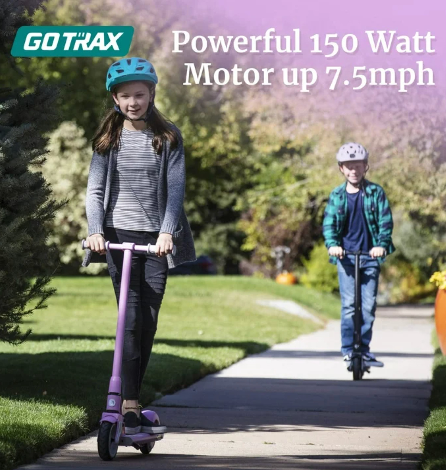 Gotrax GKS Electric Scooter for Kid, 6" Solid Wheels, Max 4 Miles and 7.5 Mph